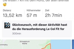 Startnummer 27: 13,5 km Walking entlang der Steilküste.